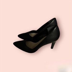 Black Leather L'Allair Franco Sarto Pumps